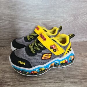Skechers play scene truck digger toddler shoes size 6c
